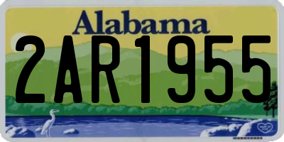 AL license plate 2AR1955