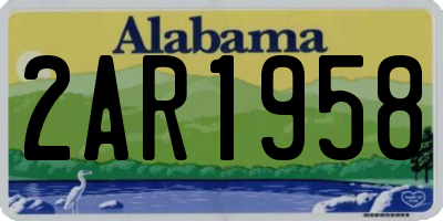 AL license plate 2AR1958