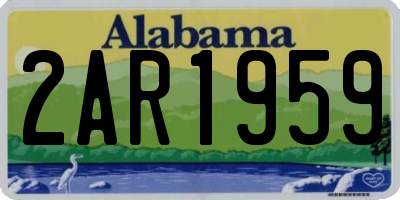 AL license plate 2AR1959