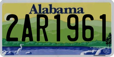 AL license plate 2AR1961