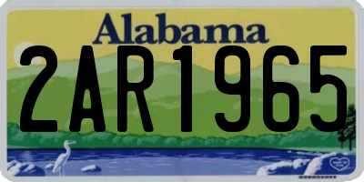 AL license plate 2AR1965