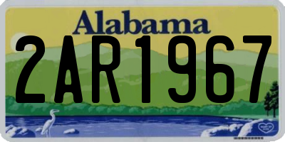AL license plate 2AR1967