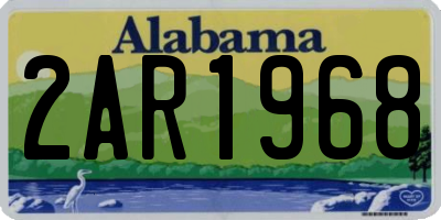 AL license plate 2AR1968