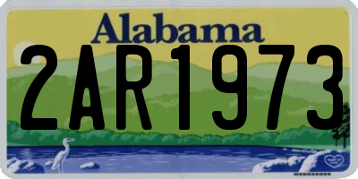 AL license plate 2AR1973