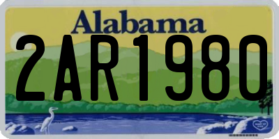 AL license plate 2AR1980