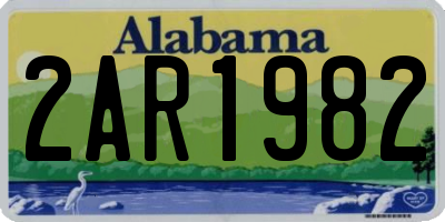 AL license plate 2AR1982