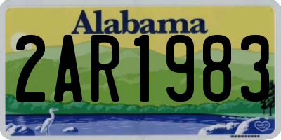 AL license plate 2AR1983