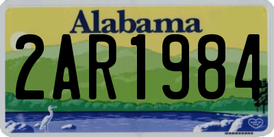 AL license plate 2AR1984