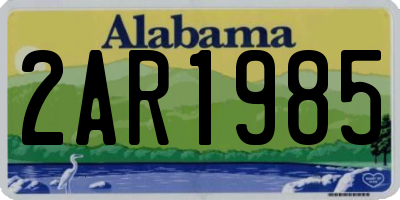 AL license plate 2AR1985