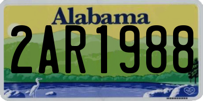 AL license plate 2AR1988