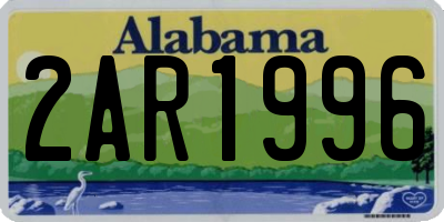 AL license plate 2AR1996