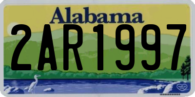 AL license plate 2AR1997