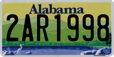AL license plate 2AR1998