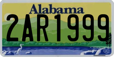 AL license plate 2AR1999