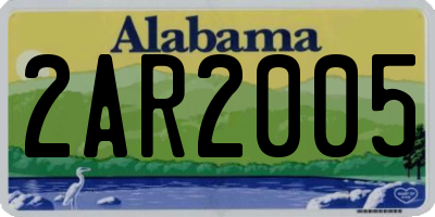 AL license plate 2AR2005