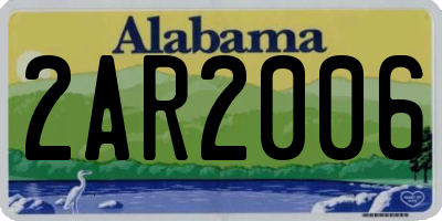 AL license plate 2AR2006