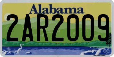 AL license plate 2AR2009