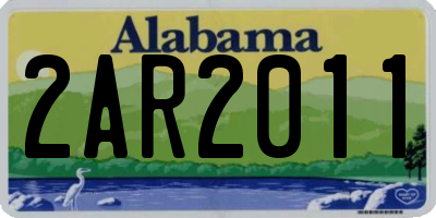 AL license plate 2AR2011