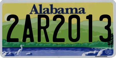 AL license plate 2AR2013