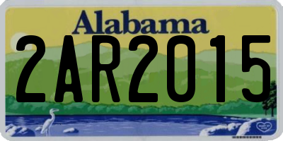 AL license plate 2AR2015