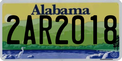 AL license plate 2AR2018