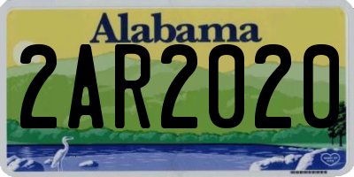 AL license plate 2AR2020