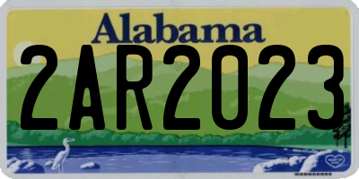 AL license plate 2AR2023