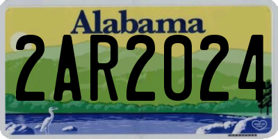 AL license plate 2AR2024