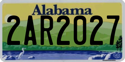 AL license plate 2AR2027