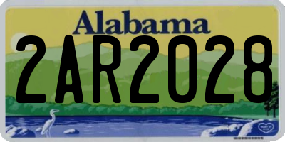 AL license plate 2AR2028