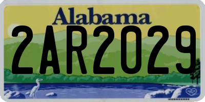 AL license plate 2AR2029