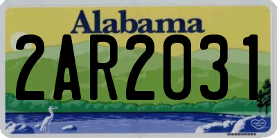 AL license plate 2AR2031