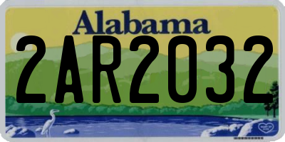 AL license plate 2AR2032