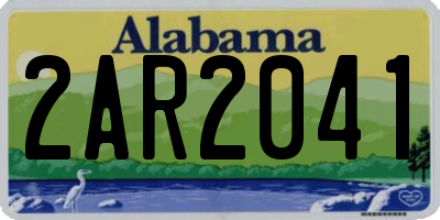 AL license plate 2AR2041