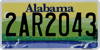 AL license plate 2AR2043
