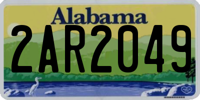 AL license plate 2AR2049