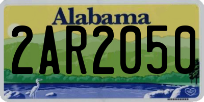 AL license plate 2AR2050