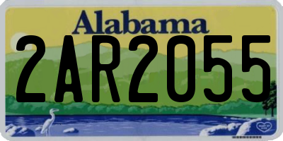 AL license plate 2AR2055