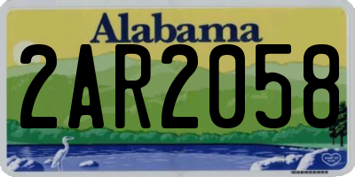 AL license plate 2AR2058