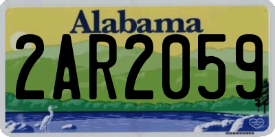 AL license plate 2AR2059