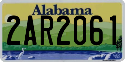 AL license plate 2AR2061