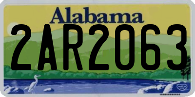 AL license plate 2AR2063