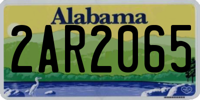 AL license plate 2AR2065