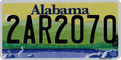 AL license plate 2AR2070