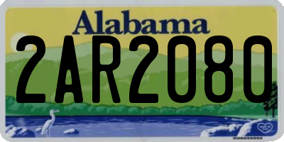 AL license plate 2AR2080