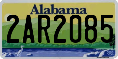 AL license plate 2AR2085