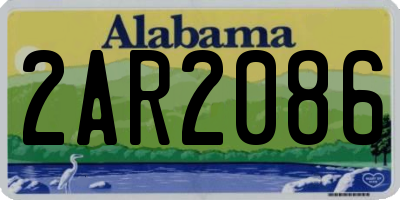 AL license plate 2AR2086