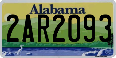 AL license plate 2AR2093