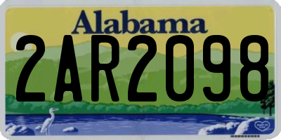 AL license plate 2AR2098