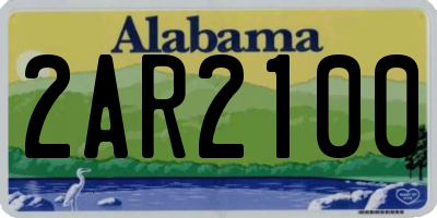AL license plate 2AR2100